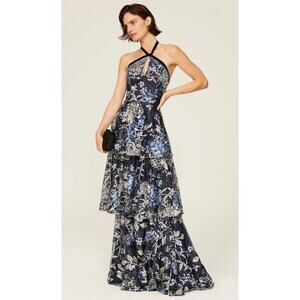 Marchesa Notte Embroidered Tulle Gown